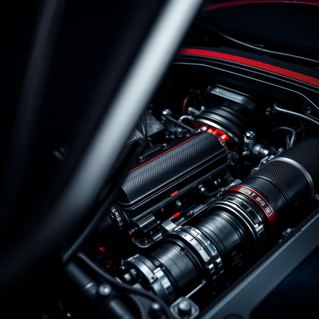 Détail moteur turbocompressé
